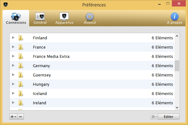 Le VPN - Liste de serveurs