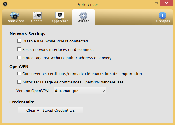 Le VPN - Réglages Avancés