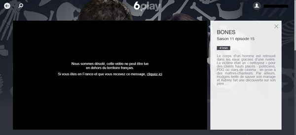 Blocage Géographique Avant - Sans VPN