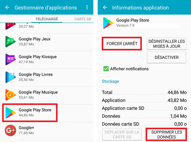 Changer la région / le pays de Play Store