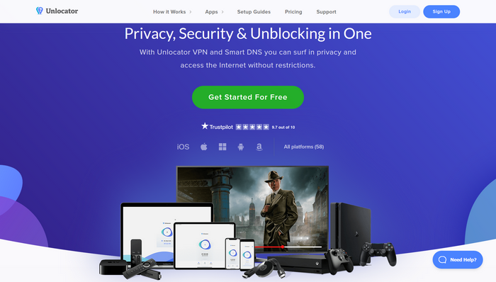 Unlocator Smart DNS + VPN