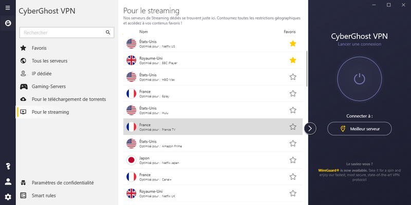 CyberGhost - Streaming