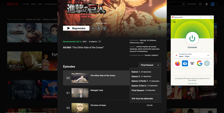 SNK Saison 3 Partie 2 et Saison 4 sont sur Netflix Japon