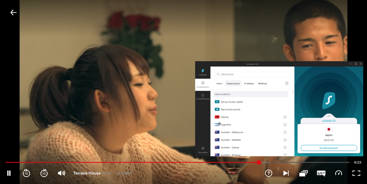Netflix Japon avec Surfshark VPN