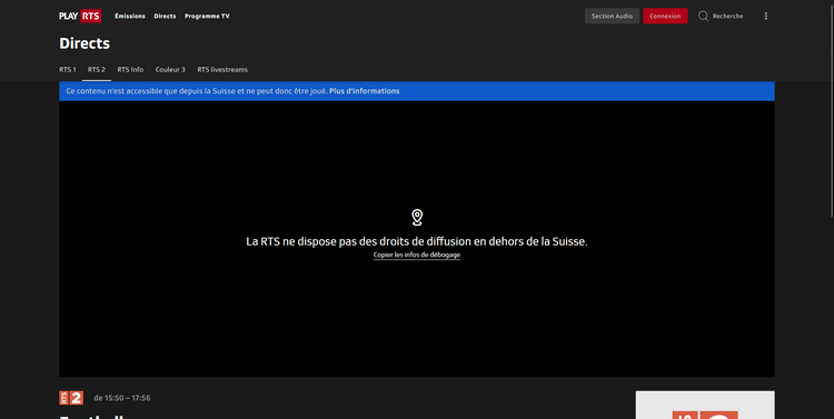 RTS en France sans VPN