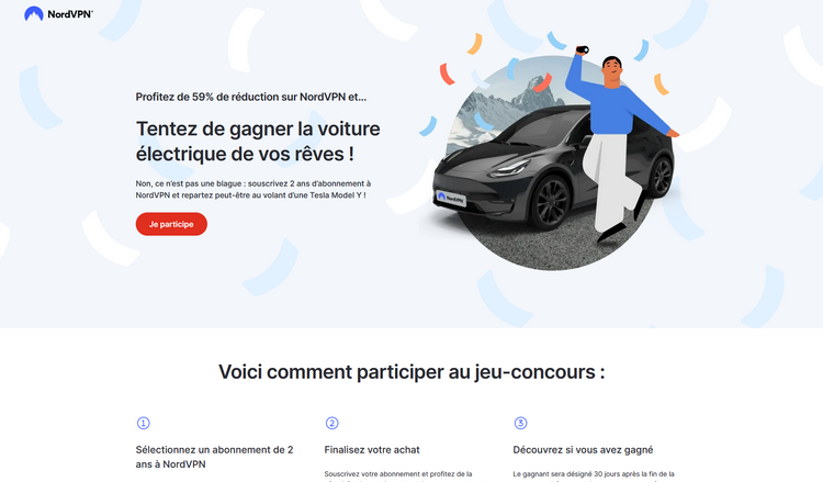 Jeu Concours NordVPN (Tesla)