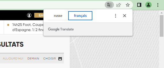 Traduction avec Google Chrome