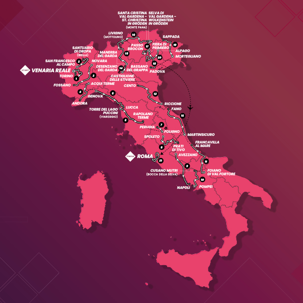 Parcours du Giro 2024