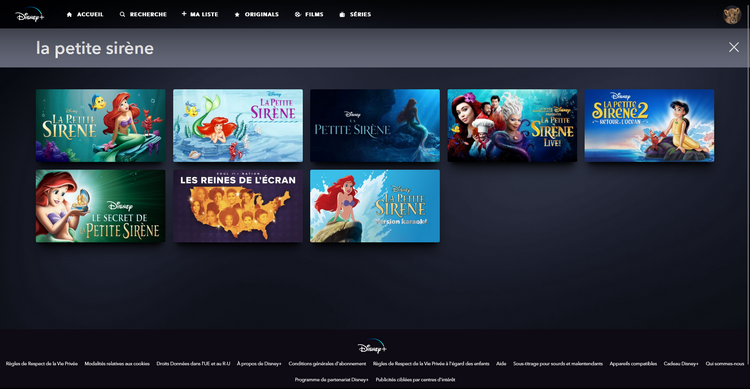 La Petite Sirène sur Disney+