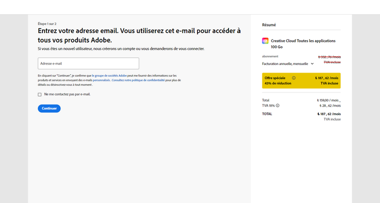 Creative Cloud pas cher