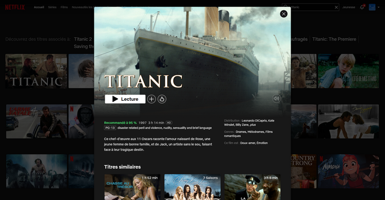 Titanic sur Netflix