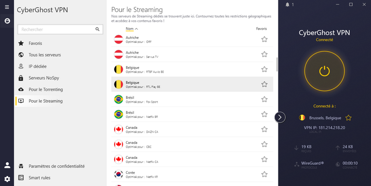 CyberGhost VPN - Belgique