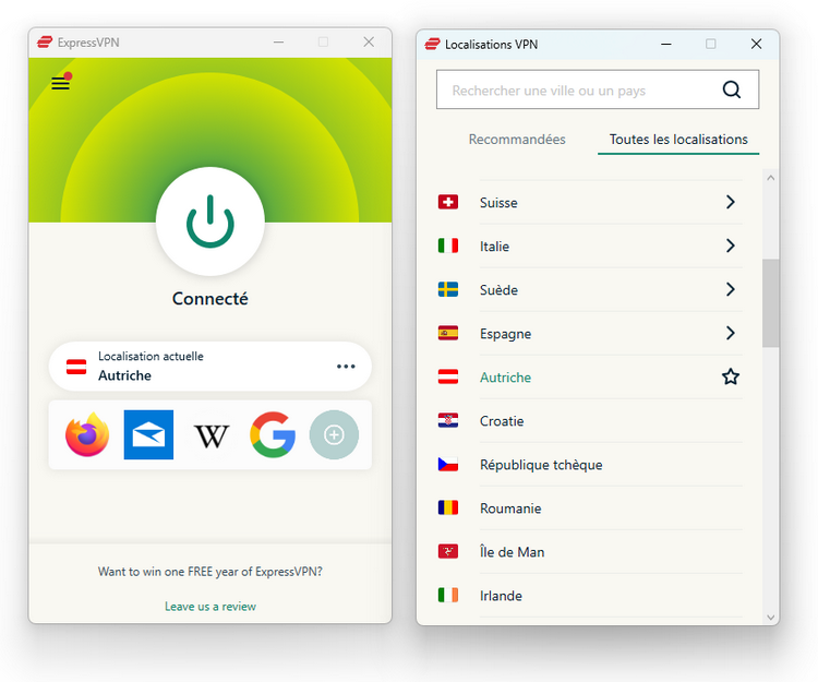 ExpressVPN - Autriche