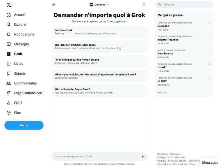 Grok AI en France avec un VPN