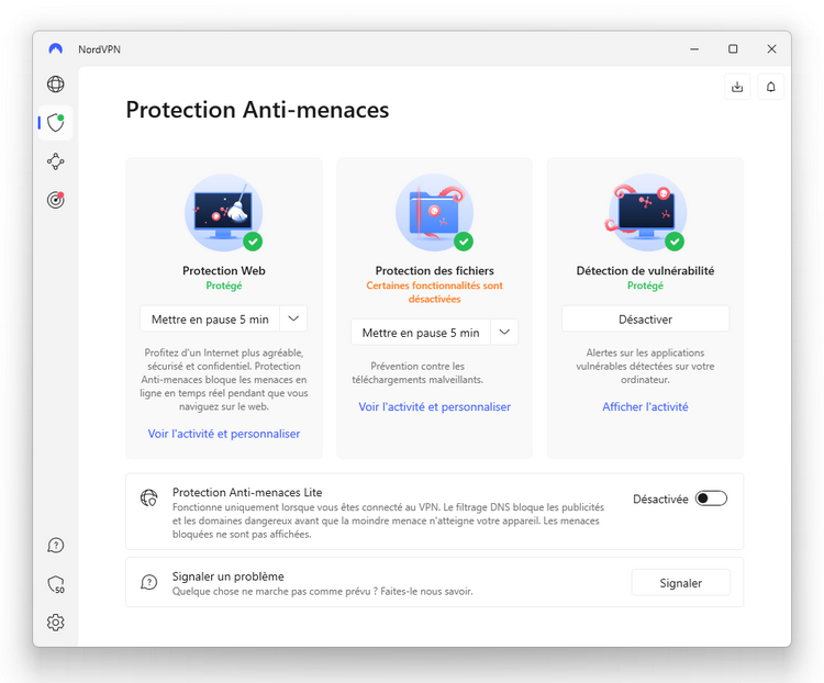 NordVPN - Détection de vulnérabilité