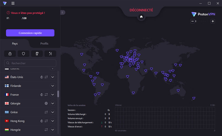 Proton VPN - Connexion rapide