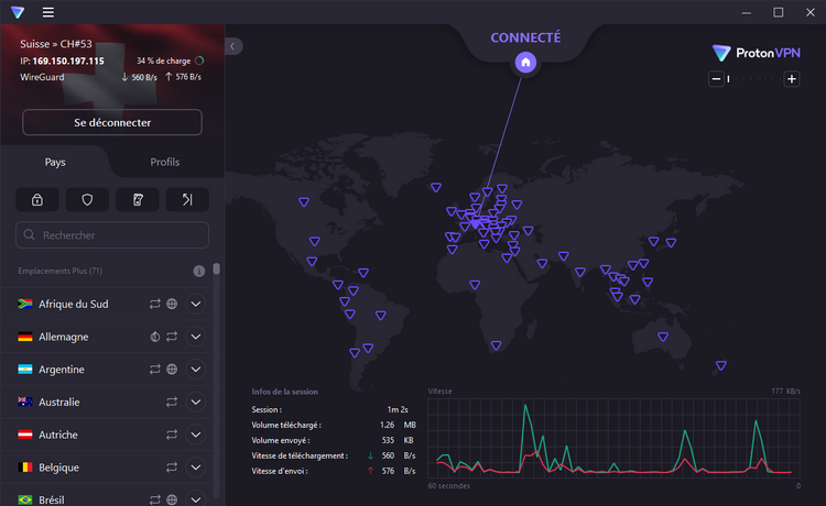 Proton VPN - Interface