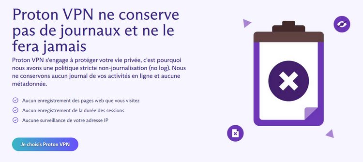 Proton VPN - Politique No Log