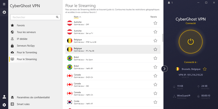 CyberGhost VPN - Belgique