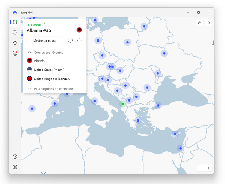 NordVPN - Albanie