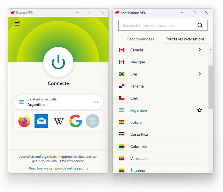 ExpressVPN - Argentine