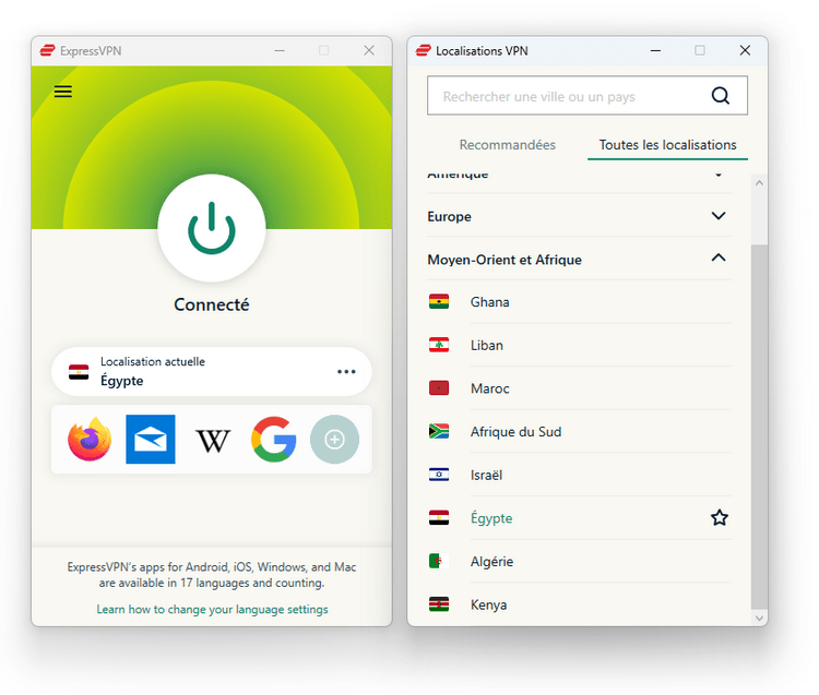 ExpressVPN - Égypte