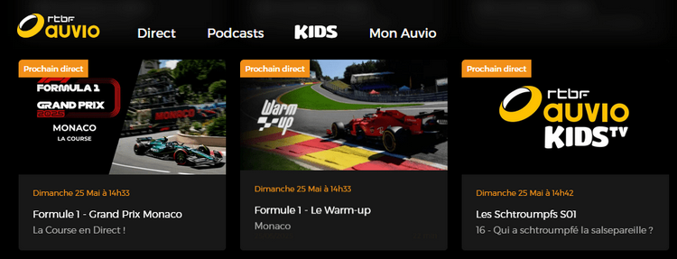 GP de Monaco sur RTBF